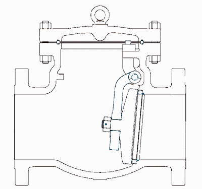 旋啟式止(zhǐ)回閥結構(gòu)示意圖